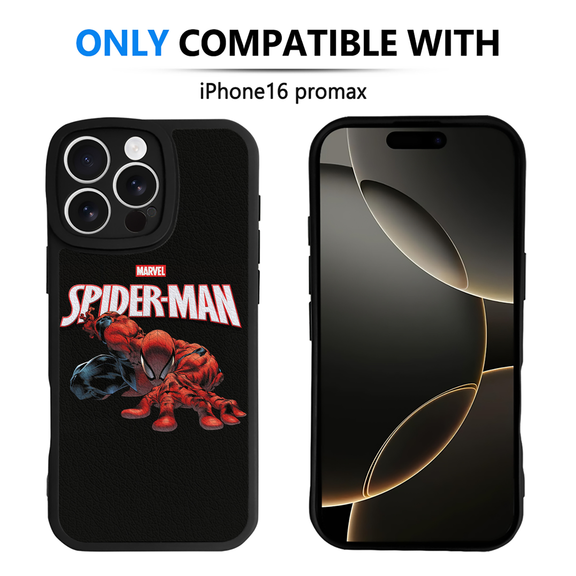 Spider Man スパイダーマン 【iPhone 16シリーズ対応】シリコンスマホケース（レザー調） 材質：シリコン